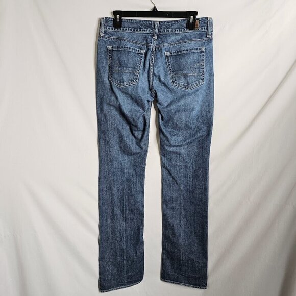 Women's AMERICAN EAGLE 77 Straight Leg Jeans MEDIUM BLUE WASH size 6 Mid Rise - Picture 8 of 10